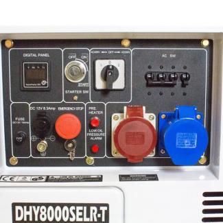 Hyundai DHY8000SELR-T 7.5kVA / 6kW Multi-phase - Single & 3-phase - Silenced Long Run Diesel Generator