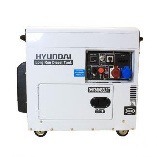 Hyundai DHY8000SELR-T 7.5kVA / 6kW Multi-phase - Single & 3-phase - Silenced Long Run Diesel Generator