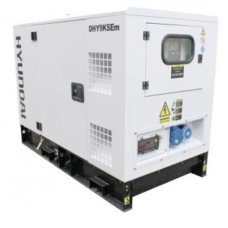 Hyundai DHY9KSEm 11kVA 8.8kW 230v Single Phase 1500RPM Diesel standby Generator