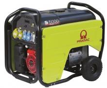 Pramac S5000 - 5.1kVA / 4.6kW Honda GX270 powered petrol generator with wheel kit Dual Voltage 230v / 110v Long run Recoil start