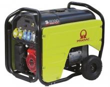 Pramac S8000 - 7.2kVA / 6.4kW Honda GX390 powered petrol generator with wheel kit Dual Voltage 230v / 110v Long run Recoil start